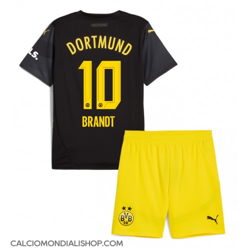 Maglie da calcio Borussia Dortmund Julian Brandt #10 Seconda Maglia Bambino 2024-25 Manica Corta (+ Pantaloni corti)